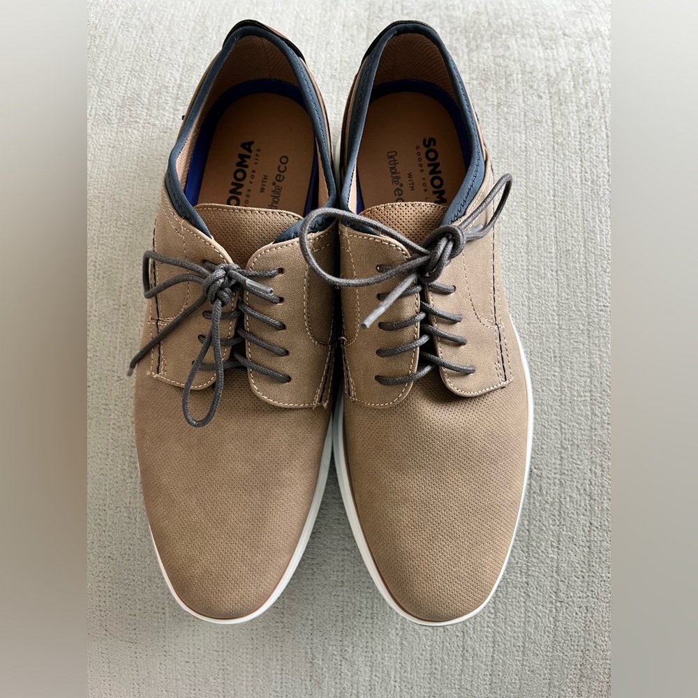 Sonoma Goods For Life Men's Ronan Oxford Shoes in Trace Taupe, size 11